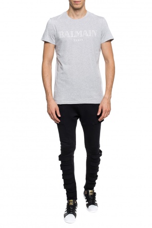 T-shirt with a printed logo, zdjęcie 2 T-shirt with a printed logo od Balmain